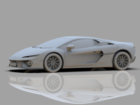 Lanbroghini Temerario 2024 HQ interior 3Dモデル