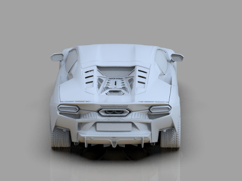 Lanbroghini Temerario 2024 HQ interior 3Dモデル