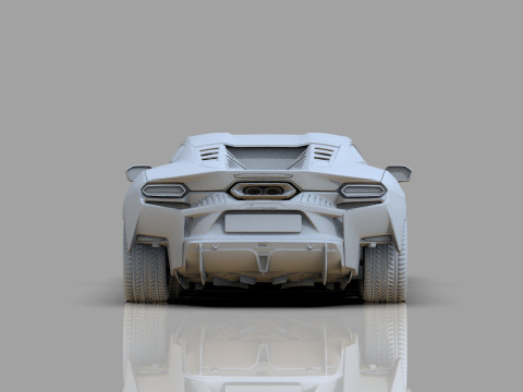 Lanbroghini Temerario 2024 HQ interior 3Dモデル