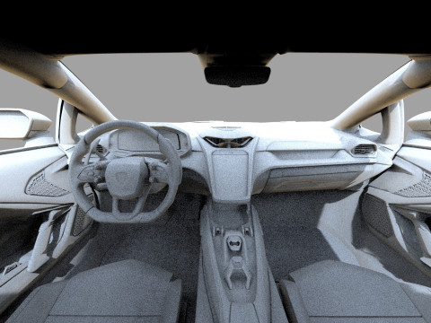 Lanbroghini Temerario 2024 HQ interior 3Dモデル