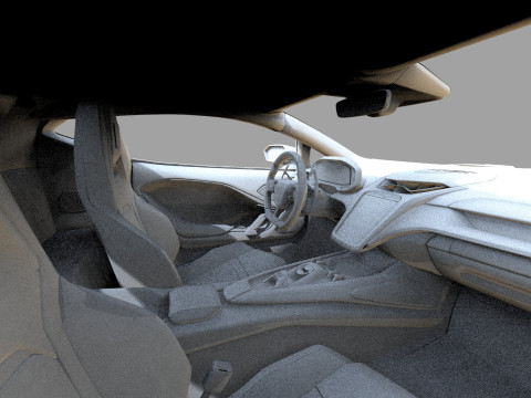 Lanbroghini Temerario 2024 HQ interior 3Dモデル