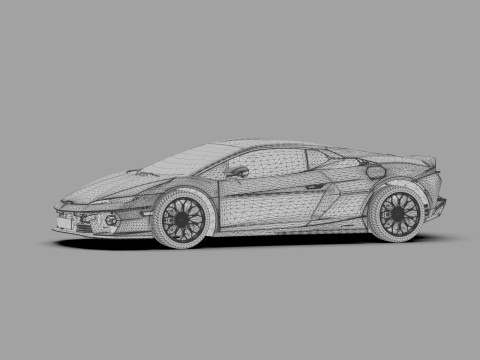Lanbroghini Temerario 2024 HQ interior 3Dモデル