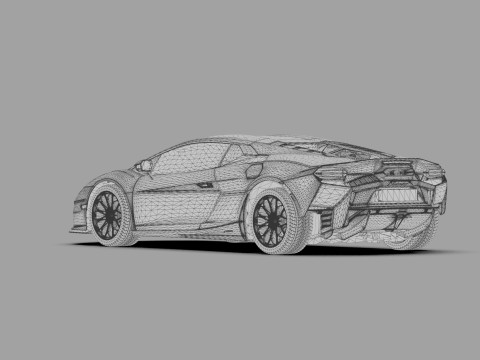 Lanbroghini Temerario 2024 HQ interior 3Dモデル