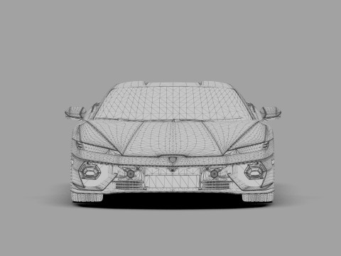 Lanbroghini Temerario 2024 HQ interior 3Dモデル
