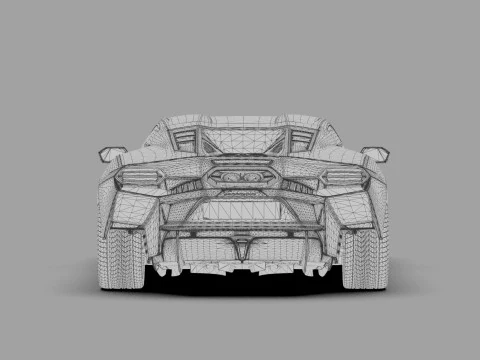 Lanbroghini Temerario 2024 HQ interior 3D Model