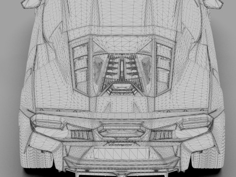Lanbroghini Temerario 2024 HQ interior 3Dモデル