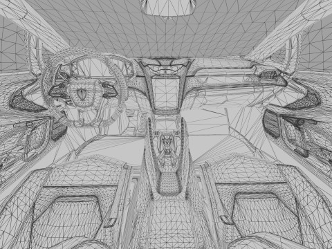 Lanbroghini Temerario 2024 HQ interior 3Dモデル