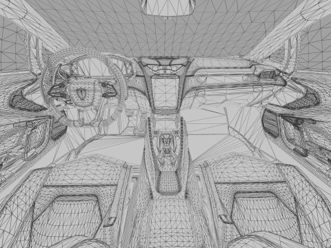 Lanbroghini Temerario 2024 HQ interior 3D Model