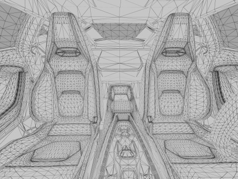 Lanbroghini Temerario 2024 HQ interior 3Dモデル