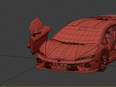 Lanbroghini Temerario 2024 HQ interior 3Dモデル