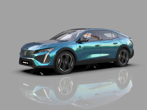 Peugeot 408 cross 2023 HQ interior 3D Model