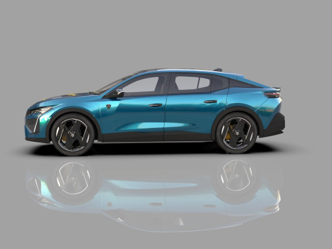 Peugeot 408 cross 2023 HQ interior 3D Model