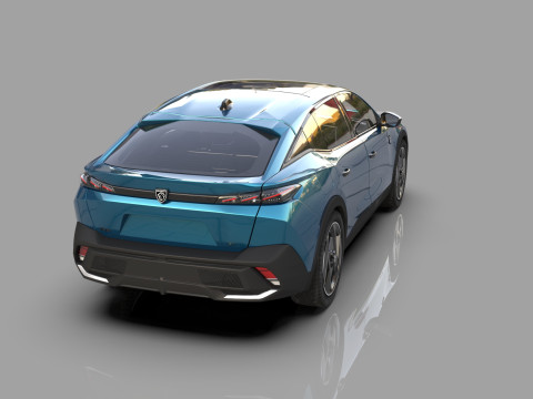 Peugeot 408 cross 2023 HQ interior 3D Model