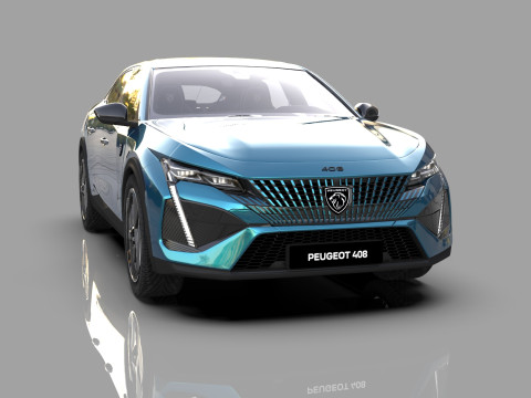 Peugeot 408 cross 2023 HQ interior 3D Model