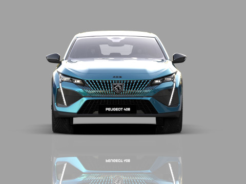 Peugeot 408 cross 2023 HQ interior 3D Model