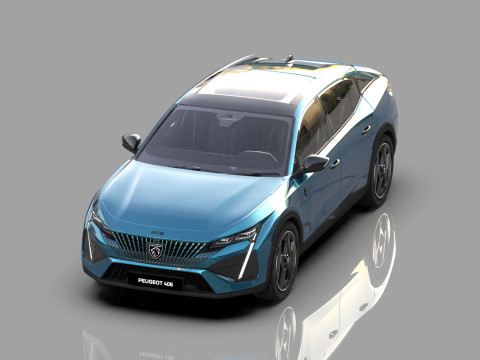 Peugeot 408 cross 2023 HQ interior 3D Model