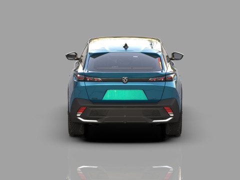 Peugeot 408 cross 2023 HQ interior 3D Model