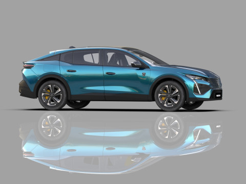 Peugeot 408 cross 2023 HQ interior 3D Model