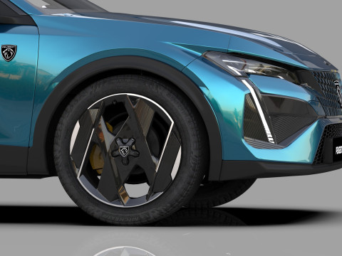 Peugeot 408 cross 2023 HQ interior 3D Model