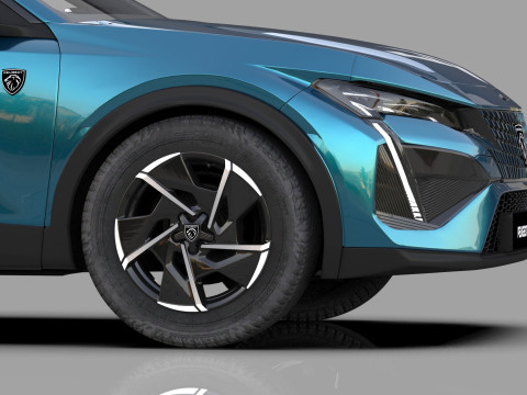 Peugeot 408 cross 2023 HQ interior 3D Model
