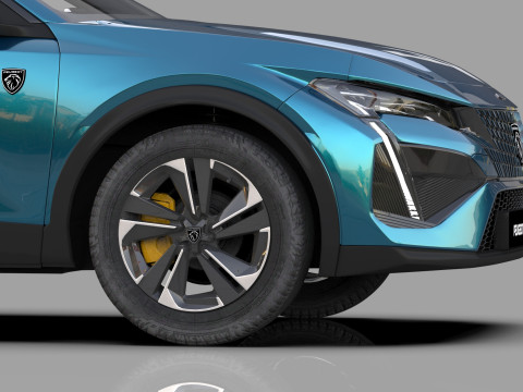 Peugeot 408 cross 2023 HQ interior 3D Model