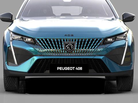 Peugeot 408 cross 2023 HQ interior 3D Model