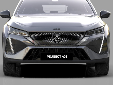 Peugeot 408 cross 2023 HQ interior 3D Model