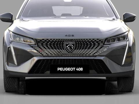 Peugeot 408 cross 2023 HQ interior 3D Model