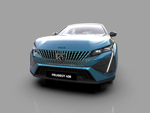 Peugeot 408 cross 2023 HQ interior 3D Model