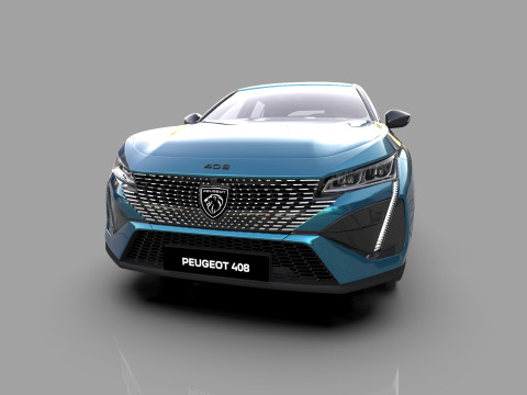 Peugeot 408 cross 2023 HQ interior 3D Model