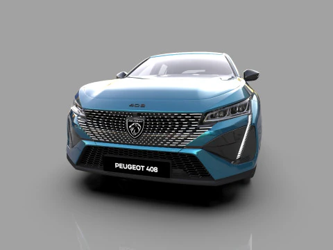 Peugeot 408 cross 2023 HQ interior 3D Model