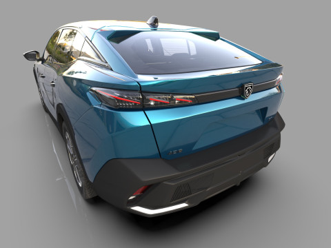 Peugeot 408 cross 2023 HQ interior 3D Model