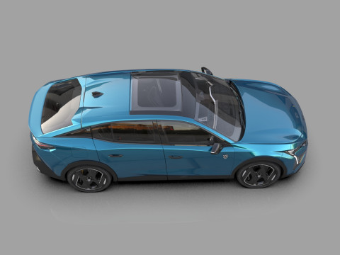 Peugeot 408 cross 2023 HQ interior 3D Model