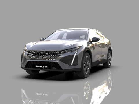 Peugeot 408 cross 2023 HQ interior 3D Model