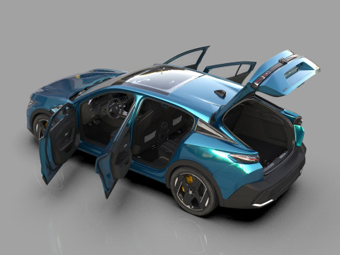 Peugeot 408 cross 2023 HQ interior 3D Model