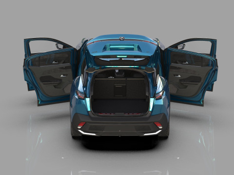Peugeot 408 cross 2023 HQ interior 3D Model