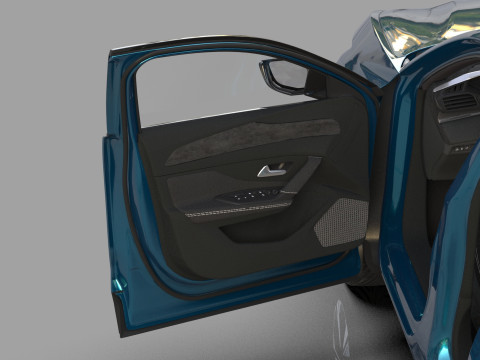 Peugeot 408 cross 2023 HQ interior 3D Model