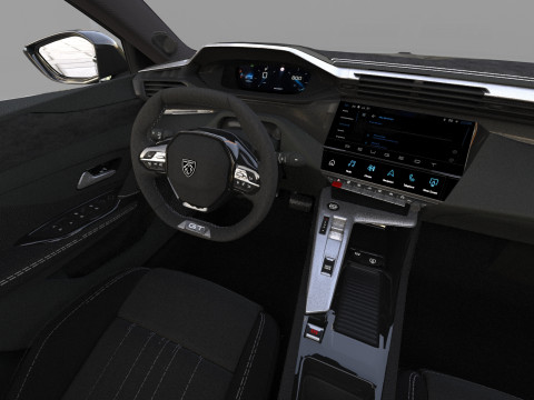 Peugeot 408 cross 2023 HQ interior 3D Model