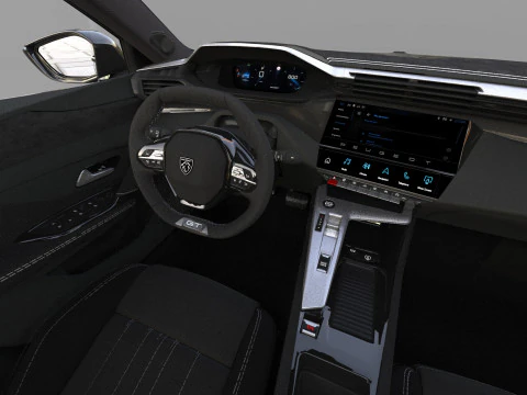 Peugeot 408 cross 2023 HQ interior 3D Model