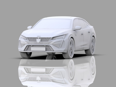 Peugeot 408 cross 2023 HQ interior 3D Model