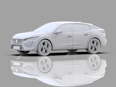 Peugeot 408 cross 2023 HQ interior 3D Model