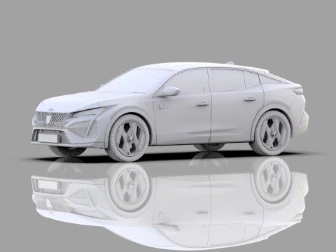 Peugeot 408 cross 2023 HQ interior 3D Model