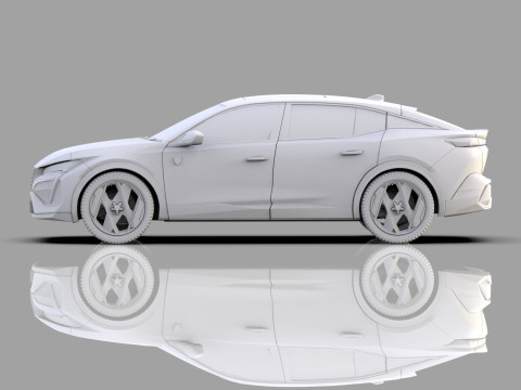 Peugeot 408 cross 2023 HQ interior 3D Model