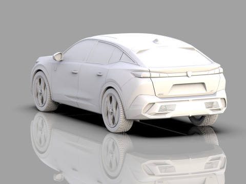Peugeot 408 cross 2023 HQ interior 3D Model