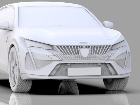 Peugeot 408 cross 2023 HQ interior 3D Model