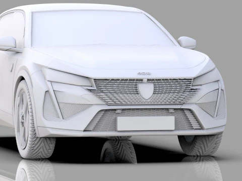 Peugeot 408 cross 2023 HQ interior 3D Model