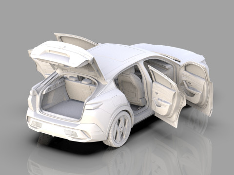 Peugeot 408 cross 2023 HQ interior 3D Model