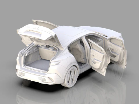 Peugeot 408 cross 2023 HQ interior 3D Model