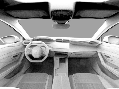 Peugeot 408 cross 2023 HQ interior 3D Model