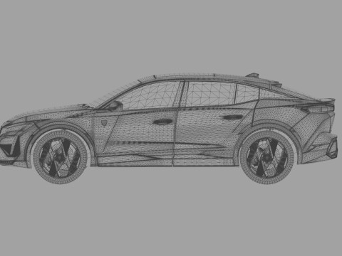 Peugeot 408 cross 2023 HQ interior 3D Model